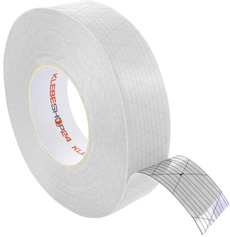 KLEBESHOP24 SOCKELLEISTEN KLEBEBAND | EXTRA STARKES MONTAGEBAND | Doppelseitig extra stark haftend | 50 m | Breite wählbar / 30 mm breit
