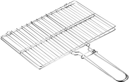 Cesta resistente para parrilla de pescado con diseño de clip, ideal para asar verduras y carnes, accesorio de barbacoa al aire libre, tamaño grande