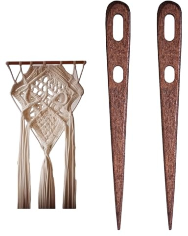 Aghi A Maglia In Legno - 2% Ago Tessitura Liscio | Ago Per Ara Ad Arazzo In Legno | Aghi Da Cucito Lunghi Perfetti Per Maglieria, Progetti All'uncinetto, Artigianato In Tessitura E Creazione Di Indum