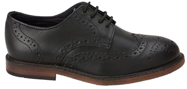 NEXT Ragazzo Scarpe Brogue in Pelle Stringate Nero 33.5