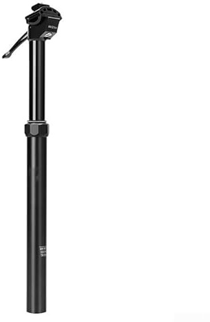 Oniissy Tija de sillín para bicicleta con suspensión hidráulica controlada a mano, ajuste manual de 31,6 x 380 mm, 100 mm, aleación de aluminio de viaje para bicicletas de montaña (31,6 x 380 mm A)
