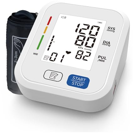 IndoTeam Blood Pressure Monitors Large Cuff - 22-52cm Cuffs - Blood Pressure Machine with Cuff for Upper Arm - Heart Rate Hypertension Monitor for Home Use - Blood-Pressure Monitor with LCD Display