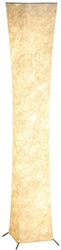 HOMCOM LED Stehlampe Wohnzimmer Dimmbar mit Schirm Papieroptik Warmweiß | 3 Helligkeitsstufen, Fußschalter, Stehleuchte für Schlafzimmer, Büro, Standleuchte