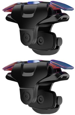 Ipetboom Controller Gioco Mobile Metallico Trigger Durevole e Silicone Antiscivolo, Accessori per Gaming su Smartphone, Impugnature Regolabili per Gioco su Telefoni Cellulari