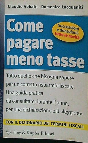 Come pagare meno tasse