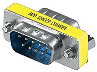 Tecnostore® CONNETTORE Sub-D 9 Pin Maschio Femmina Gender Changer seriale M F Adattatore VGA