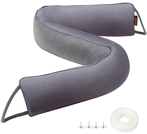 MAGZO Door Draft Stopper, 36 Inch Under Door Draft Blocker Noise Stopper, Weighted Wind Blocker Draft Guard for Bottom of Door, Gray
