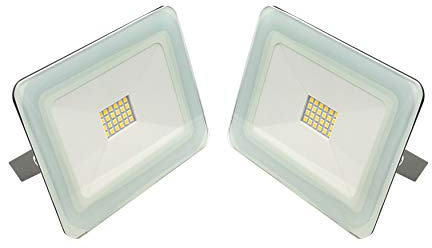 Trango 2er Pack IP65-206DC 20 Watt IP65 12/24 Volt DC - 6000K Tageslichtweiß (kaltweiss) LED Fluter Ladeflächenbeleuchtung Flutlicht, Baustrahler, Camping Strahler, Ladeflächenstrahler, Arbeitsleuchte