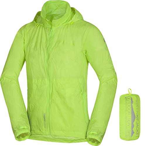 NORTHFINDER Ultraleichte Regenjacke Herren Wasserdicht Atmungsaktiv | Fahrrad Regenjacke Herren Laufjacke Ultraleicht | Windjacke Regenjacke Zusammenfaltbar | Packable Rain Jacket