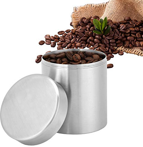 OUKENS Teedosen, 400ml Edelstahl Teedose Dose Versiegelungsbox Home Küche Kanister Mini Portable Box für Tee Kaffee Zuckeraufbewahrung, Loser Blatttee