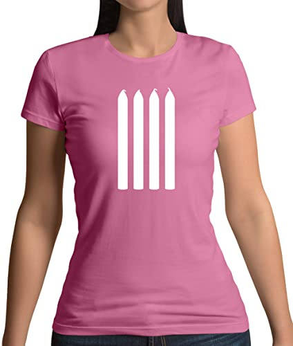 Dressdown Four Candles - Womens Crewneck T-Shirt - Azalea - Large