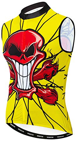Herr cykling jersey väst, ridcykel ärmlös skjorta andningsbar MTB kläder sommar reflekterande cykel snabbtorkande 3-fickor toppar, 15, M