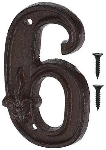 DOITOOL Civico in Ghisa Martellato Numero Decorativo Insegna Per Porta in Metallo Fai Da Te Per Numeri Di Stanza e Piano