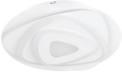 EGLO LED Deckenleuchte Palagiano, runde Deckenlampe | Deckenbeleuchtung aus Kunststoff in Weiß, Aufbauleuchte für Büro, Flur und Küche, neutralweiß, Ø 30 cm