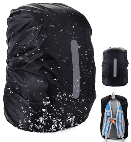 Darryy Housse de Sac à Dos Imperméable et Réfléchissante (26-40L), Protection Pluie Sac à Dos, Protege Sac a Dos Pluie, Anti-poussière, Antivol, Randonnée, Camping, Voyage, Activités de Plein Air (M)