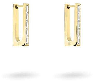 LIEBESKIND BERLIN Damen Schmuck – Eine tolle Kollektion aus Ohrringen, Ketten und Armbändern mit coolen Sparkle-Link-Chain Details aus Edelstahl - Baguette-Steine sorgen für das Funkeln an diesen
