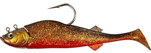 FLADEN Conrad Deep Water Jig – gummifisk 300 g, 390, 480 g gummishad kolvbete (300 g, svart guld röd)
