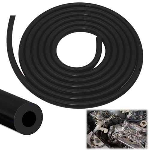 Tubo Silicone Tubo A Vuoto In Silicone Tubo Per Auto 5 Riso Tubo Per Vuoto Temperatura nero per tutti gli accessori aria pompa indicatore turbo vuoto o input output (nero 3mm)