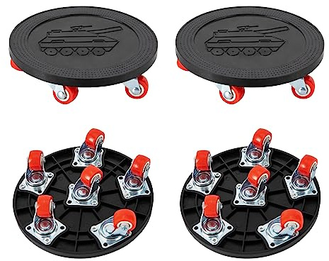 360° Rotierbare Möbelrollen mit 6 Transportroller, Möbel Transportrollen Set, Möbelheber und Möbelroller mit 4 Möbel Roller& 1 Lastenheber, Möbeltransportrollen für Schwere Möbel Schränke