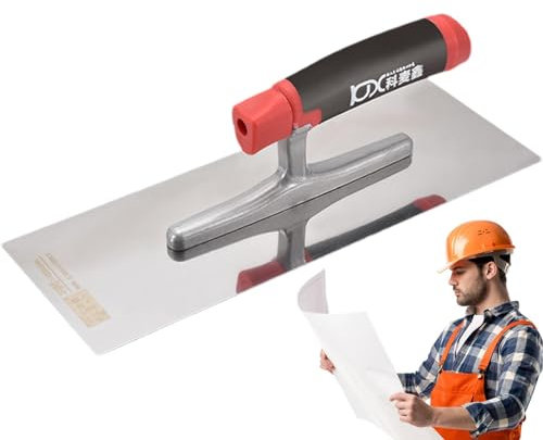 Cazzuola per cartongesso | Cazzuola piatta in acciaio inox con manico ergonomico, costruzione leggera strumento manuale per stuccatura, intonaco, finitura pavimenti