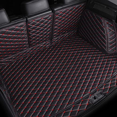 DZSYINGCHUSM Kofferraummatten Für Mercedes Glc Coupe C253 Gla Gle Coupe W166 C292 Auto Full Coverage Interior Zubehör Kofferraumwanne Set (Color : Schwarz Rot, Größe : GLE 7 Seat)