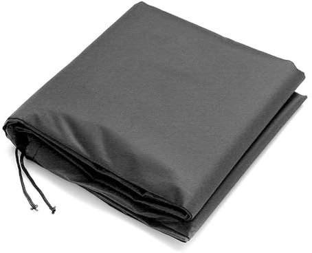 DESHVA Telo Copri Quadrato per Spa, Copertura per Vasca Idromassaggio da Giardino in Tessuto Oxford 210D Impermeabile Resistente ai Raggi UV 7 Taglie a Scelta,Nero,207x207x30cm