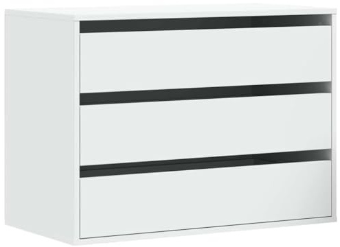 vidaXL Corner Chest of Drawers White 80x41x58 cm Engineered Wood