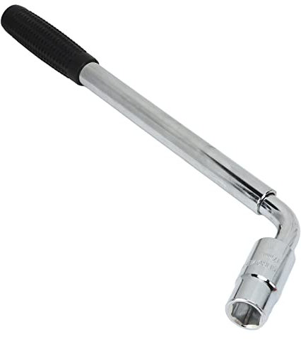 Majatou Teleskop-Radschlüssel, L-Typ-Radschlüssel mit 2 Stecknüssen 17 19 Mm 21 23 Mm Universeller Ausziehbarer Radschlüssel
