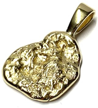 Anhänger 333 Gold Nugget geschmolzen Kettenanhänger Unikat