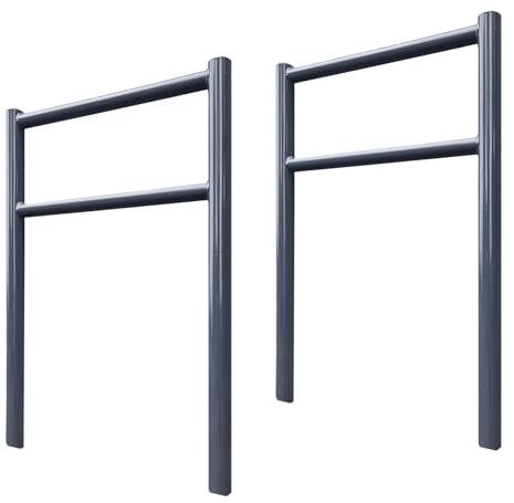 TRUTZHOLM 2x Fahrradanlehnbügel mit Knieholm 115x75 cm Stahl pulverbeschichtet Ø 60 mm Anlehnbügel zum Einbetonieren Fahrradbügel Fahrradständer Parker Diebstahlsicherung Fahrrad Anlehner in Anthrazit