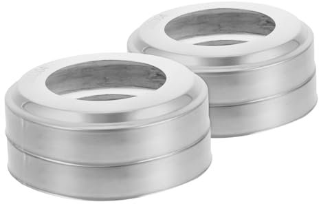 ANDRESLAD 4 Pièces Couvercles De Protection Acier Inoxydable Épais pour Tubes Ronds Kit pour Escaliers Et Garde-Corps De Piscine Enterrée Protection Et Esthétique des Garde-Corps De Piscine