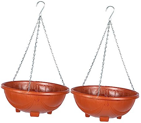 BESPORTBLE 2sätze Hängende Blumenkästen Kunststoff Für Innenbereich Mit Eisenkette Für Balkon Und Garten Øcm Langlebig Und Für Und Büro