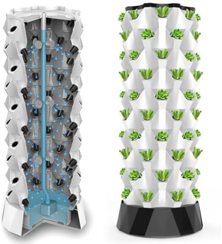 Tour de culture hydroponique 48/64/80 pots, cycle de l'eau des plantes d'intérieur, culture en jardin, tour aéroponique verticale d'ananas hydroponique, kits de culture hydroponique,10Floors