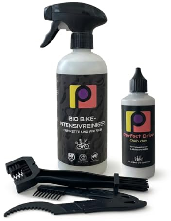 Perfect Drive Chain Wax – Öl zu Wachs Starter Set | Antriebsreiniger + Performance Flüssigwachs | Fahrrad Kettenpflege für Rennrad, Gravel & MTB – Umstieg von Öl auf Wachs leicht gemacht
