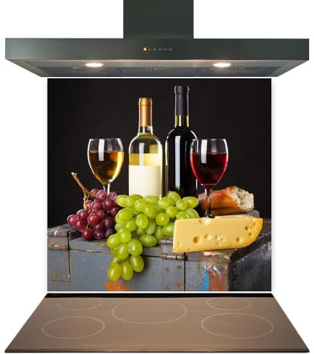 Printed Toughened Glass Splashback for Kitchen, Tempered Heat-Resistant Glass Splashbacks with Polished Edges for Cooker and Hob Backsplash (Design 2133, 60 x 70cm)