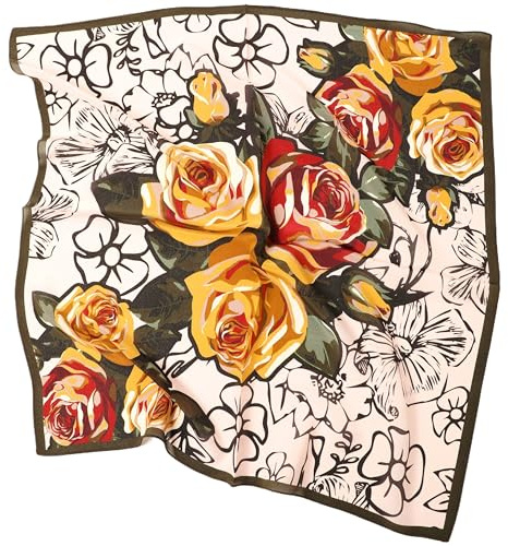 Prettystern 65 cm medelstor 100 % siden dam halsduk lätt sommar vår sidenscarf sidenscarf KS01, KS08, 65 cm X 65 cm