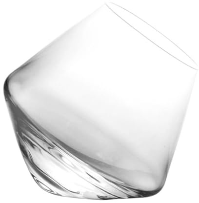 BESPORTBLE Bicchiere da Whisky in Cristallo 300 Ml Bicchiere da Degustazione Base Stabile Antiribaltamento Bicchieri da Bar Portatili per Whisky Vino e Vodka Design Pratico e Leggero per