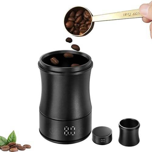Báscula de café digital 0.1g precisión con temporizador, USB-C recargable | Pantalla LED, taza dosificadora, para baristas, casa, oficina y viajes