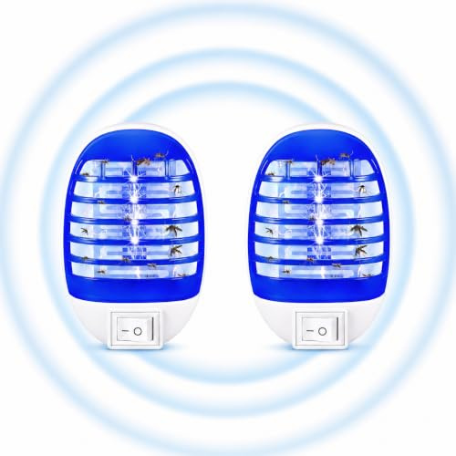 Lampe Anti Moustique, Lampe Moustiques Interieur, Prise Anti Mouche Électrique, Anti Mouches, Répulsif Tueur de Moustiques Attrape Mouche, Piège à Mouche Électrique Non Toxique, Efficace, Sûr