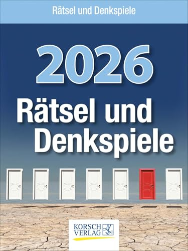 Rätsel und Denkspiele 2026: Tages-Abreisskalender mit Rätseln und kniffligen Denkaufgaben I Aufstellbar I 12 x 16 cm