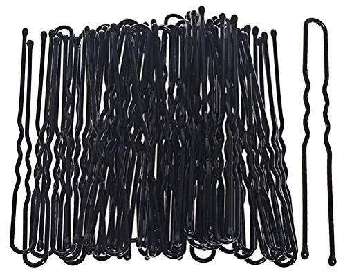 nuoshen 50 Pieces Long Hair Pins, U Shaped Hair Bun Pins for Women Lady Girls Bobby Hair Styling Pins Grips Clips Hair Accessories
