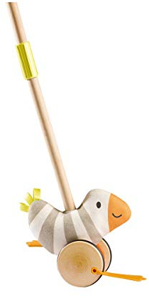 Hape E8510 Schiebeente Elli, Schiebespielzeug, ab 12 Monaten, bunt