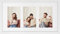 SONGMICS Bilderrahmen für 3 Fotos, Fotorahmen, Fotocollage, Wanddeko, hängend oder stehend, passend für 10 x 15 cm (4 x 6 Zoll) große Bilder, für Familienfotos, Selfies, MDF, Glas, weiß RPF006W01