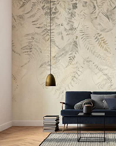 Komar Vlies Fototapete - Herbarium - Größe: 200 x 250 cm (Breite x Höhe) - Tapete, Design, Wohnzimmer, Wanddekoration, Schlafzimmer, Boho, Blätter, floral - LJX4-024