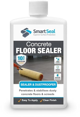 SmartSeal Concrete Floor Sealer - 100ml Sample - Premium Exterior & Interior Concrete Sealer and Dustproofer with Satin Sheen Finish – Easy to Apply, Stain & Water Resistant Sealant