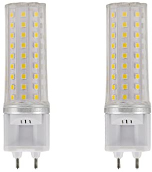 Edearkar G12 LED Bulb 12W 85-265V Natural White Light 4000K, G12 Bi-Pin Base 120W Halogen Bulb Equivalent for Landscape Lighting, No Flicker, Non-Dimmable, G12 Base, AC85-265V, Pack of 2