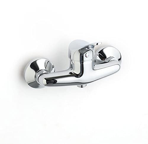 Kiamami Valentina - Miscelatore Esterno per Doccia Monocomando | Corpo in Ottone Cromato | Leva in Lega di Zinco | Certificato ACS | Cartuccia 40 mm