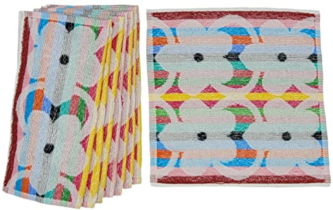 Ilkadim Export 8 Stück Waschlappen 100% Baumwolle, 30 x 30cm, Set farbig gemischt, (Blume bunt)