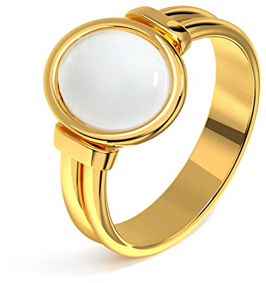 YeGieonr Gold Ring für Damen, 18K Vergoldung Edelstahl Siegelring, Modeschmuck Geschenk für Frauen