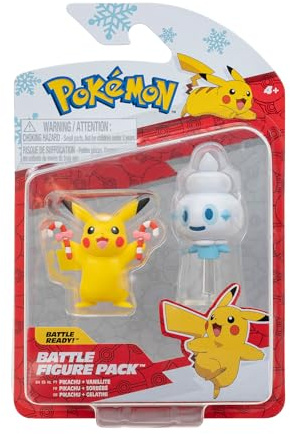 Pokemon PKW3028 – Juego de Figuras de Batalla de Invierno Pikachu & Gelatini
